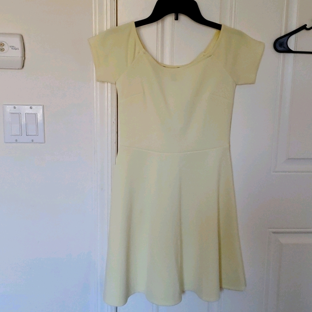 Yellow skater dress